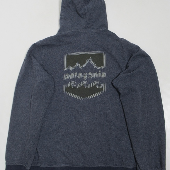 Patagonia M's Patagonia® Brushed Badge Lightweight Hooded Full-Zip Sweatshirt M - Picture 7 of 12